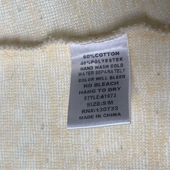 Umgee Boho Coastal Cream Open Front Crochet Knit Cardigan Women's Size Small - Picture 13 of 13